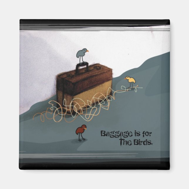 Magnet d'oiseaux de valise (Devant)