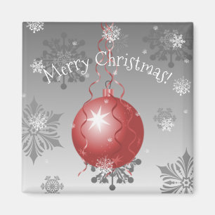 Magnet d'ornement de Noël fantaisie rouge
