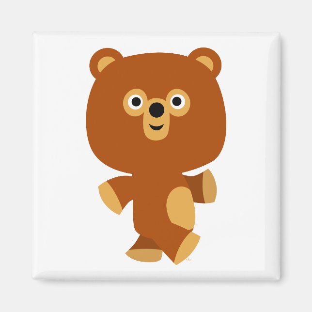 Magnet d'ours de caricature assertive mignon (Devant)