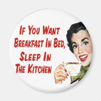 Magnet - Drôle Retro Petit-déjeuner de la femme de