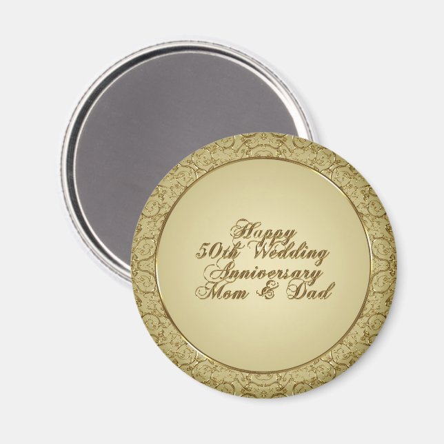 Magnet du 50e anniversaire du Mariage (Recto/Verso)