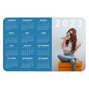 Magnet du calendrier 2023 Couleur et photo perso