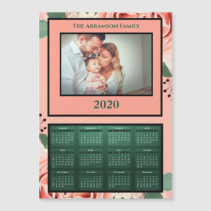 Magnet du calendrier des fleurs de la famille 2020