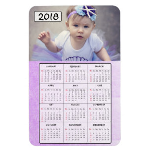 Magnet du calendrier photo de famille de violet 20