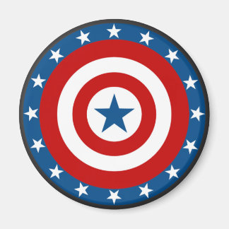 Magnet du cercle patriotique USA Bullseye