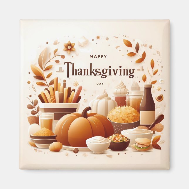 Magnet du dîner de Thanksgiving (Devant)