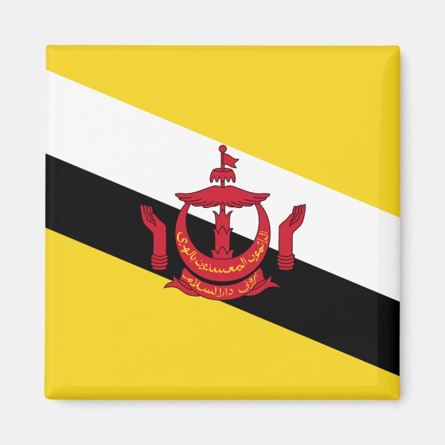 Magnet du drapeau de Brunei (Devant)