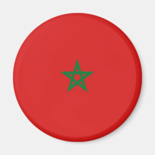 Magnet du drapeau de Fisheye Maroc