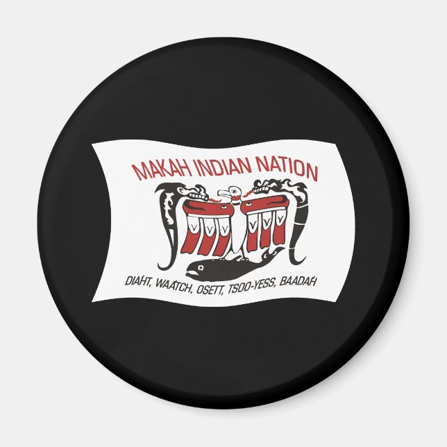 Magnet du drapeau de la tribu Makah (Devant)