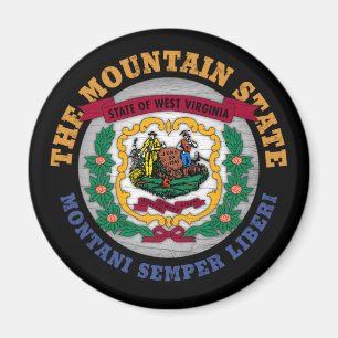 MAGNET DU DRAPEAU DE L'ÉTAT DE LA MONTAGNE DE VIRG