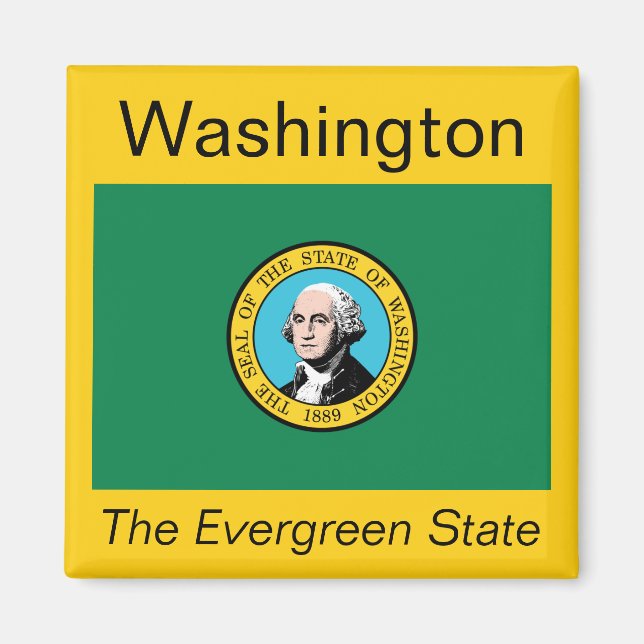 Magnet du drapeau de Washington (Devant)