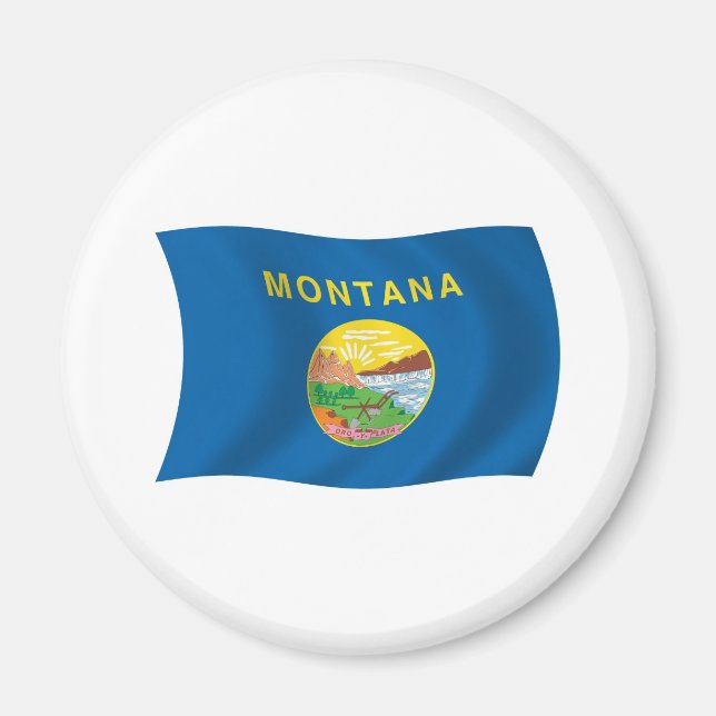 Magnet du drapeau du Montana (Devant)