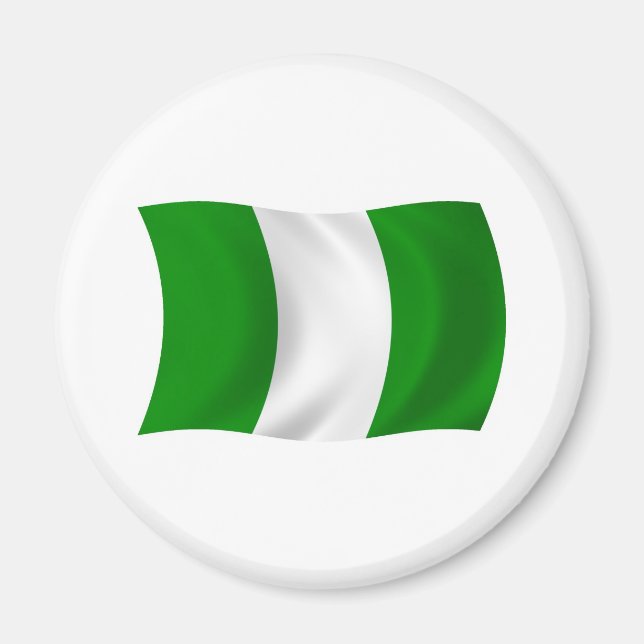 Magnet du drapeau du Nigeria (Devant)