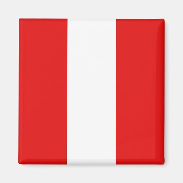 Magnet du drapeau du Pérou (Devant)