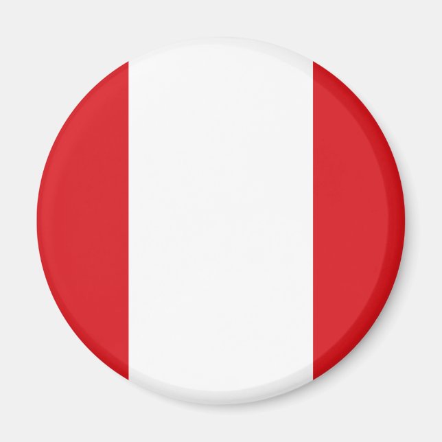 Magnet du drapeau du Pérou (Devant)