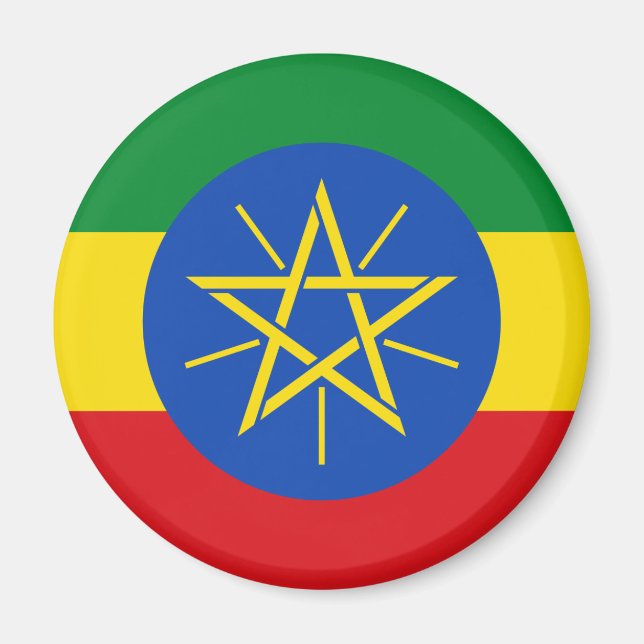 Magnet du drapeau éthiopien (Devant)