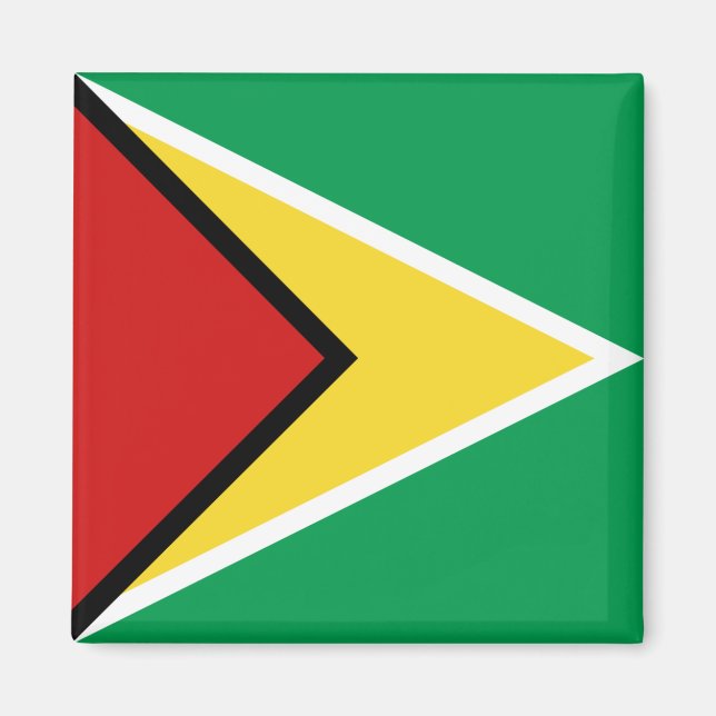 Magnet du drapeau guyanais (Devant)