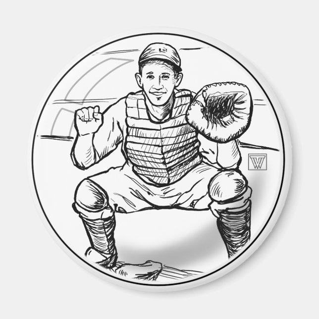Magnet du joueur de baseball Bubble Dreams (Devant)