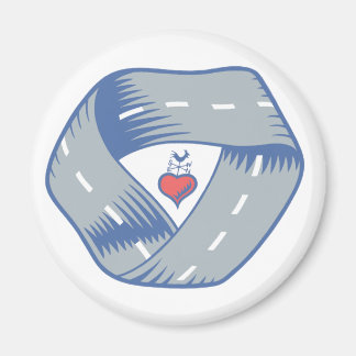 Magnet du logo de la route de la CR ronde