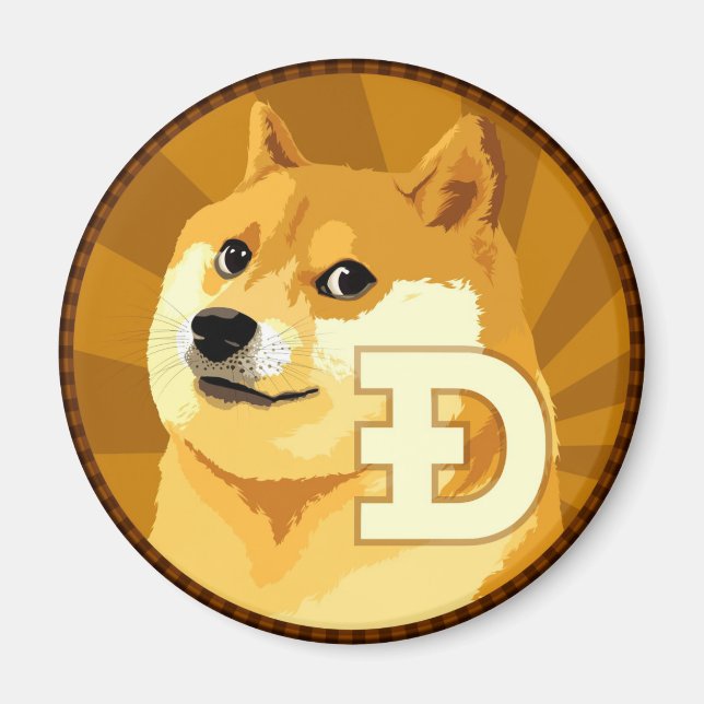 Magnet du logo DogeCoin (Devant)