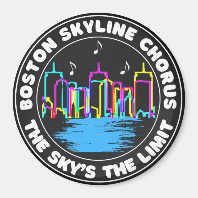 Magnet du logo du choeur Skyline de Boston (Devant)