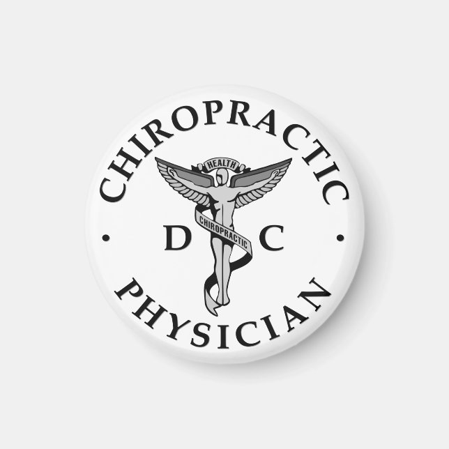 Magnet du logo du médecin chiropratique (Devant)