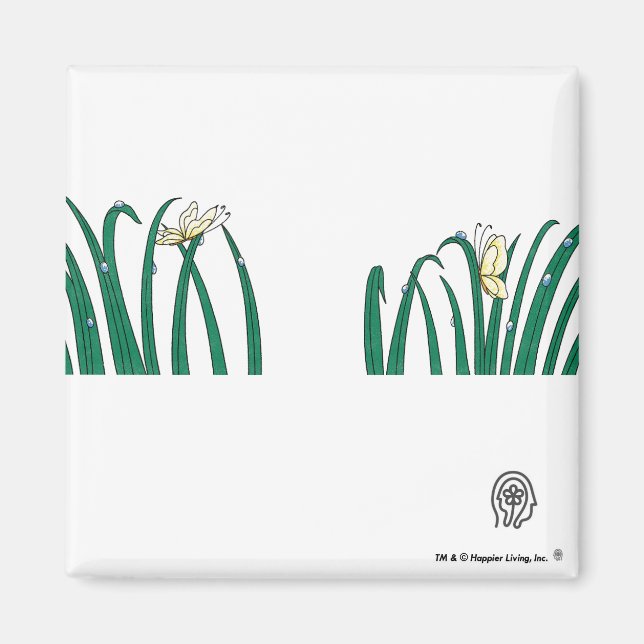 Magnet du logo Happier Living (Devant)