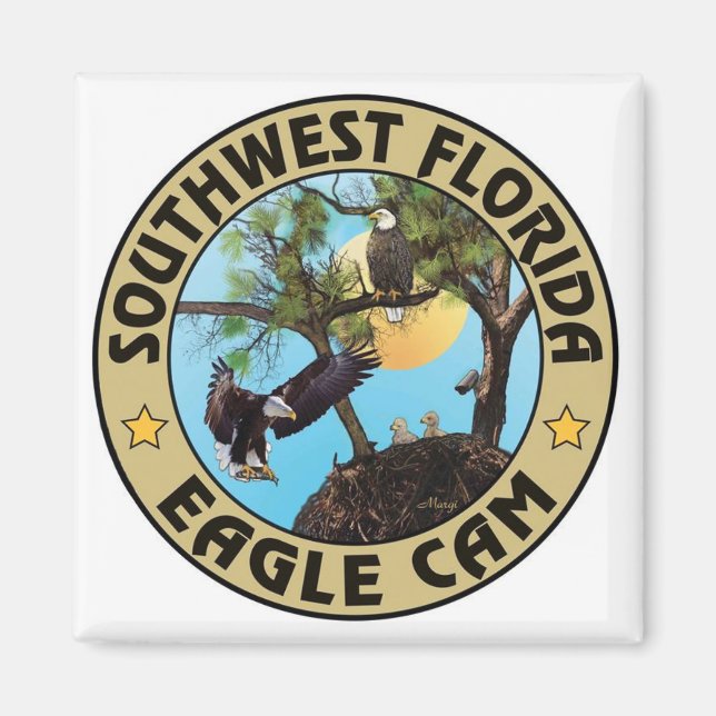 Magnet du logo SWFLEagleCam (DIFFÉRENTES FORMES) (Devant)