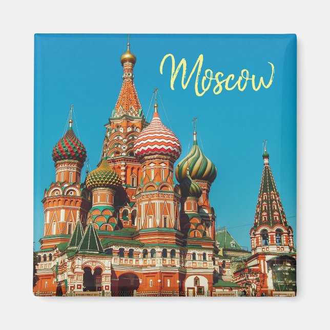 Magnet du paysage de la cathédrale St Basil de Mos (Devant)