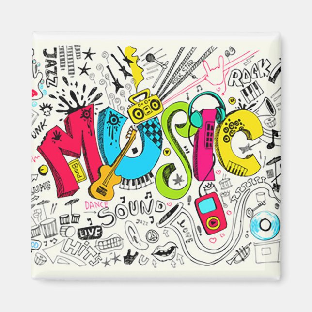 Magnet du réfrigérateur de musique (Devant)