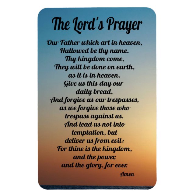 Magnet du réfrigérateur de prière Lord's Prayer (Vertical)