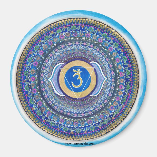 Magnet du troisième oeil Chakra Mandala (Devant)