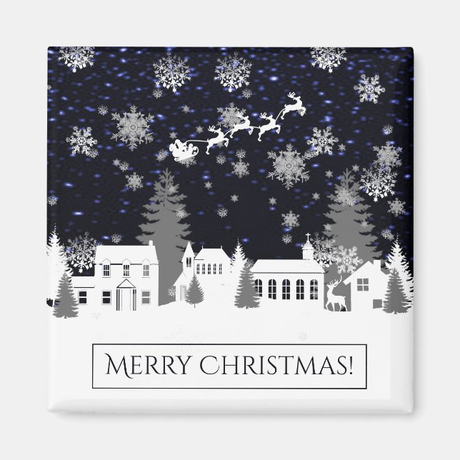 Magnet du village de Noël (Devant)
