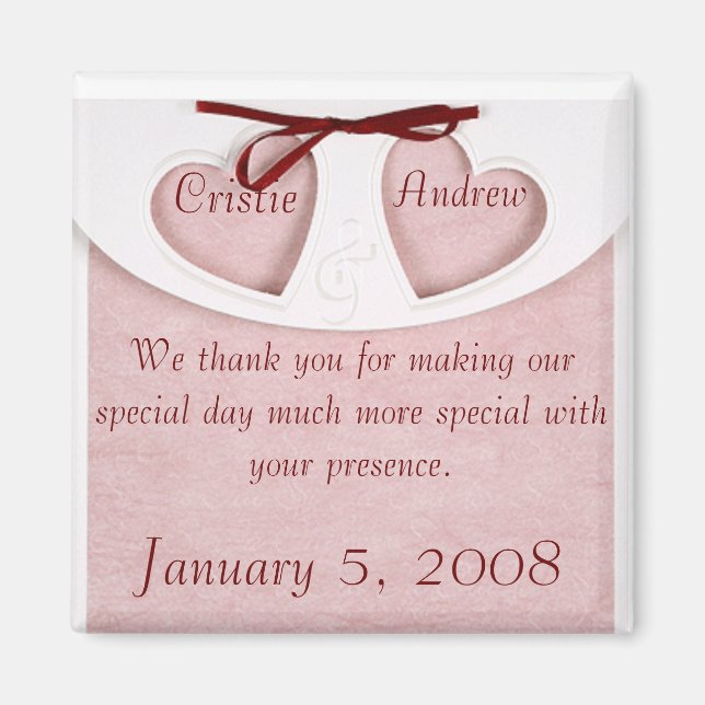 Magnet Elegant Wedding Favour- Personalize it! (Front)