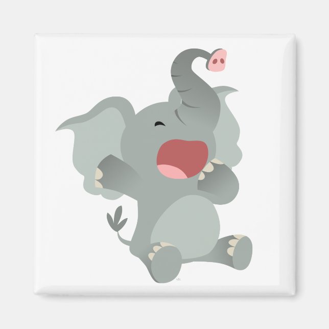 Magnet Eléphant Cartoon Sleepy (Devant)