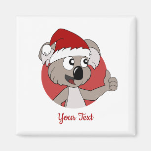 Magnet en boîte de koala de Noël