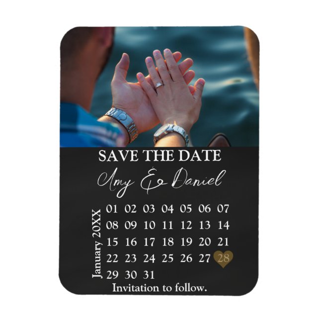 Magnet Enregistrer le calendrier des dates (Vertical)