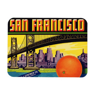 Magnet Étiquette de San Francisco Citrus