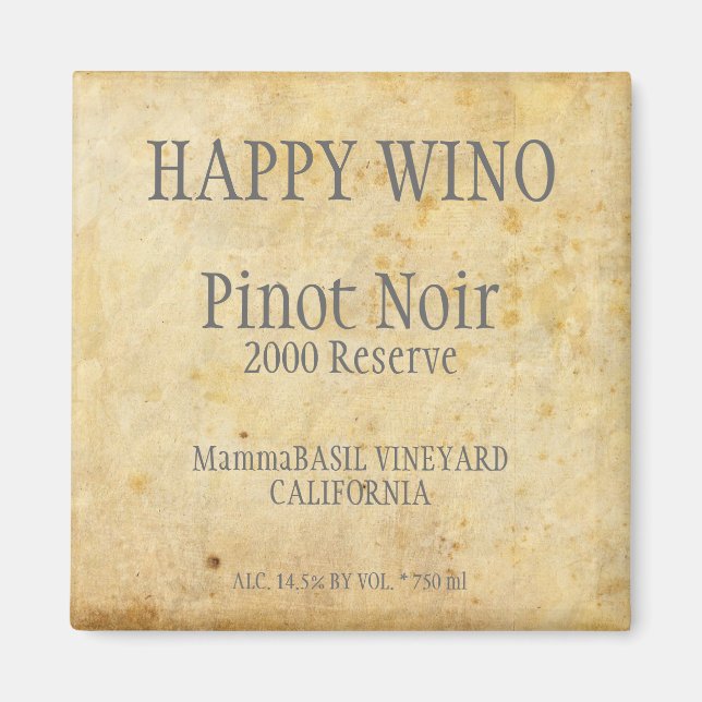 Magnet Étiquette Pinot Noir (Devant)