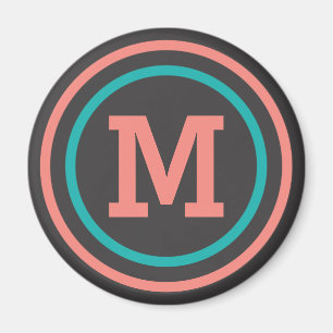 Magnet fait sur commande de monogramme de motif de