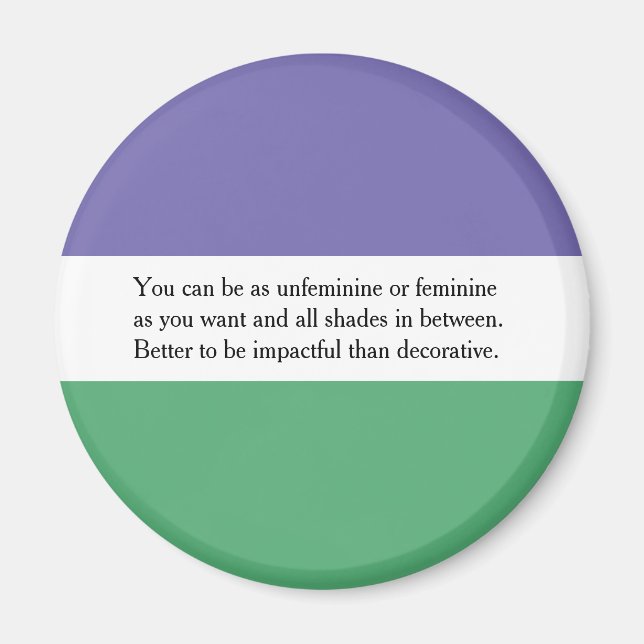 Magnet féministe avec la citation d'Audrey Ludwig (Devant)