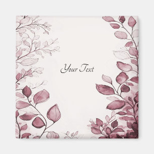 Magnet Feuille rouge moderne