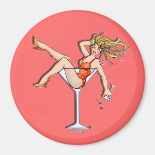 Magnet - Fille dans un verre Martini, Olivia