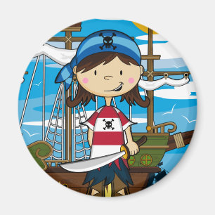 Magnet fille Pirate mignon