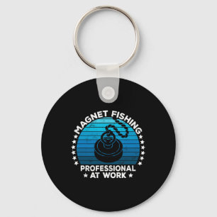 Magnet Fishing Treasure Hunters Dirt Fisher Metal Keychain