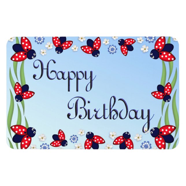 Magnet Flexible 12 coccinelles (Horizontal)