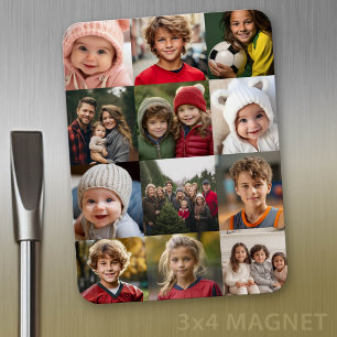 Magnet Flexible 12 Collage de photos - Photos uniquement Carré rec