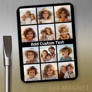 Magnet Flexible 12 Photo Instagram Collage avec Arrière - plan noi