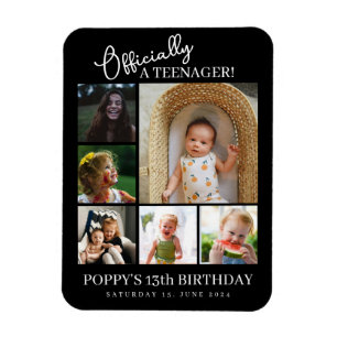 Magnet Flexible 13e anniversaire officiellement un collage photo a