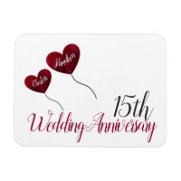 15e anniversaire du mariage ballons de coeur rouge